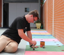 Community Center Painting Floor