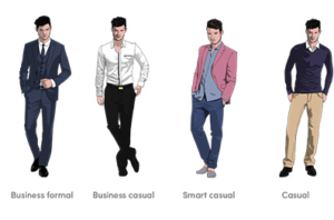 smart business attire male